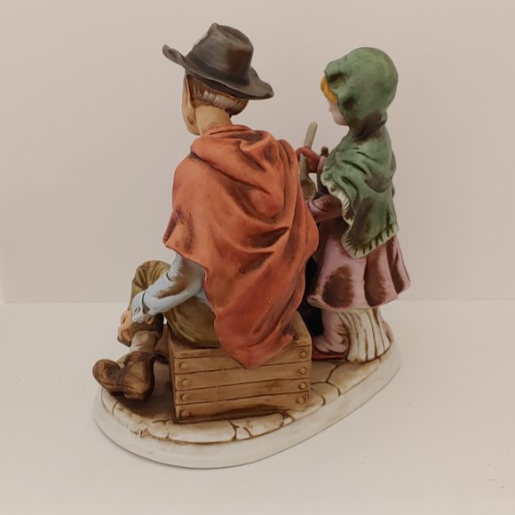 Handgemalt Royal Meridian [Deutsche Noritake] Old Man, Dog, Young Girl Cooking - Picture 4 of 9